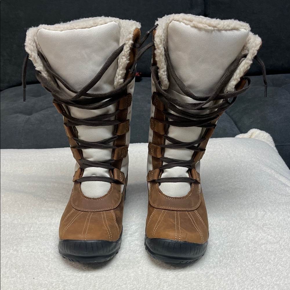 Timberland Brown and Cream Winter Boots